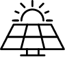 An icon illustrating energy independence, a benefit of off-grid solar systems that ensures your cabin is completely independent of the grid.