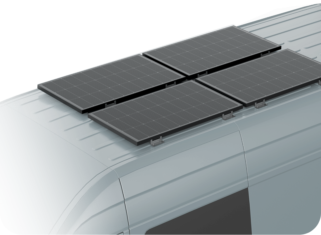 EcoFlow’s rigid solar panel installed on an RV.