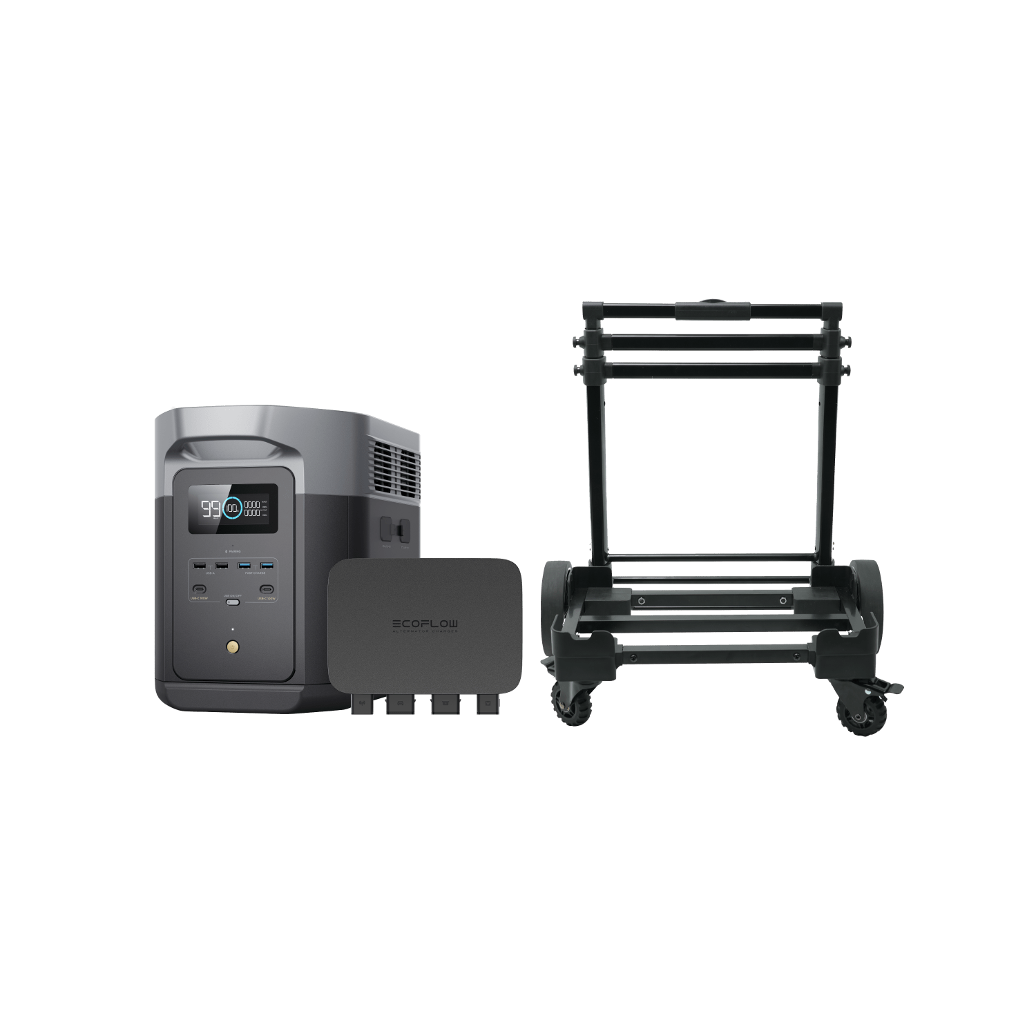 Load image into Gallery viewer, EcoFlow Alternator Charger EcoFlow DELTA 2 MAX + 800W Alternator Charger + Hand Truck EcoFlow DELTA 2 MAX + 800W Alternator Charger + Hand Truck