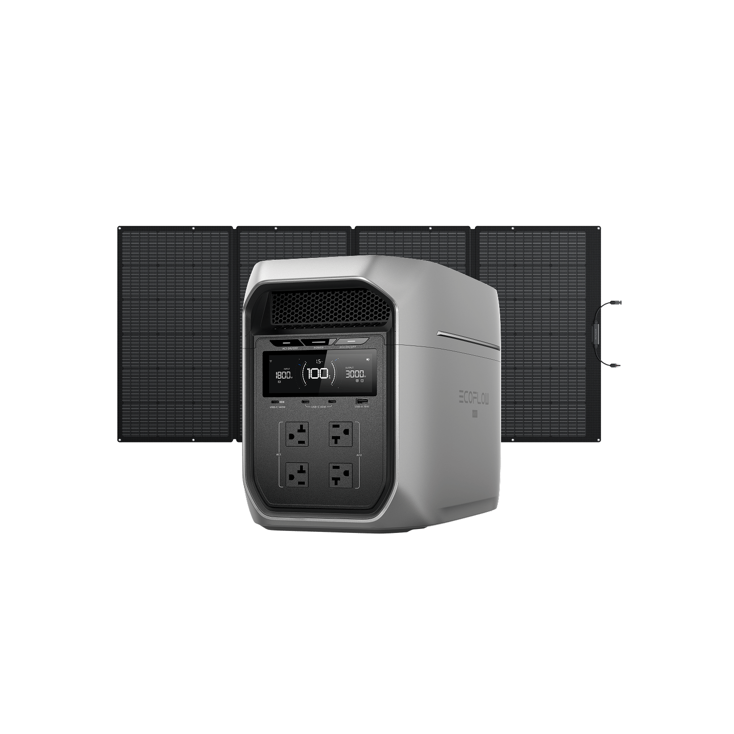 Load image into Gallery viewer, EcoFlow D3M Series DELTA 3 Max Plus (2048Wh) / DELTA 3 Max Plus (2048Wh) + 400W Solar Panel EcoFlow DELTA 3 Max Series Portable Power Station (2048Wh)