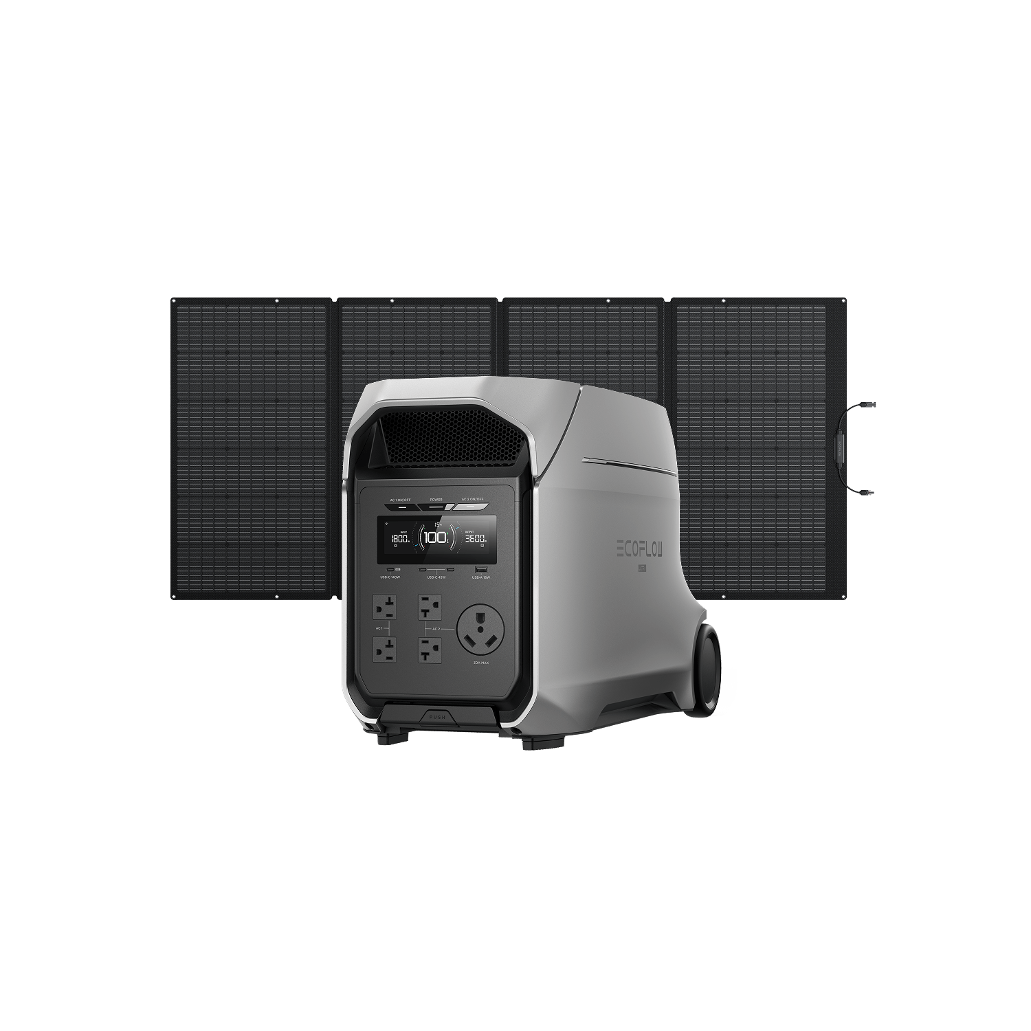 Load image into Gallery viewer, EcoFlow D3U Series DELTA 3 Ultra Plus / DELTA 3 Ultra Plus + 400W Solar Panel EcoFlow DELTA 3 Ultra Series Portable Power Station (3072Wh)