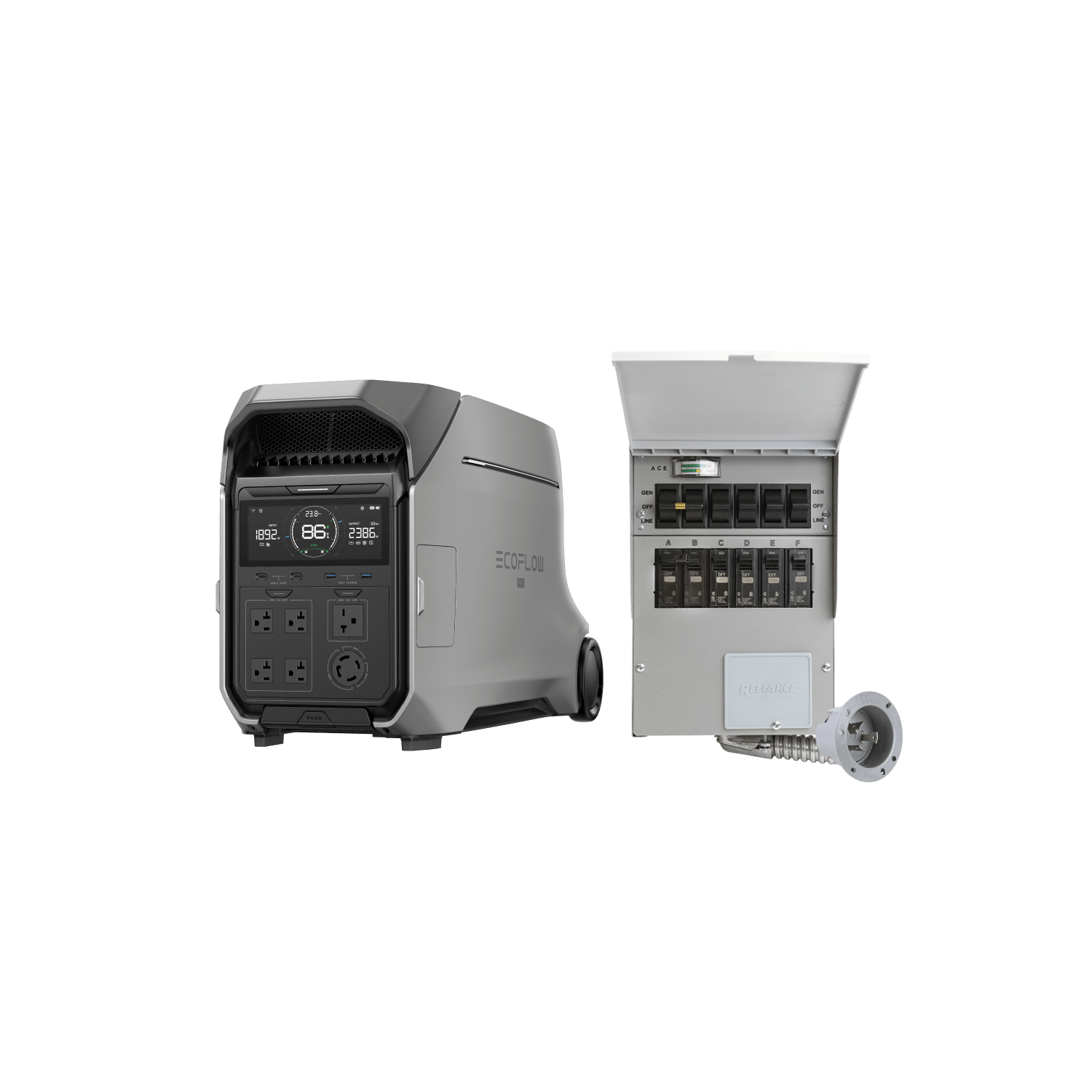 Load image into Gallery viewer, EcoFlow DP3 DELTA Pro 3 + Transfer Switch EcoFlow DELTA Pro 3 Portable Power Station (UL9540 Certificated)