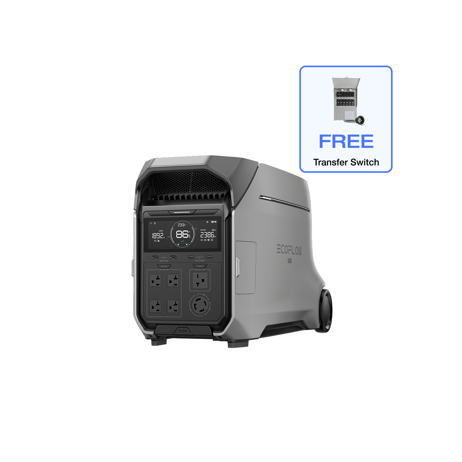 Load image into Gallery viewer, EcoFlow DP3 (Members-only) DELTA Pro 3 + Free Transfer Switch EcoFlow DELTA Pro 3 Portable Power Station (UL9540 Certificated)