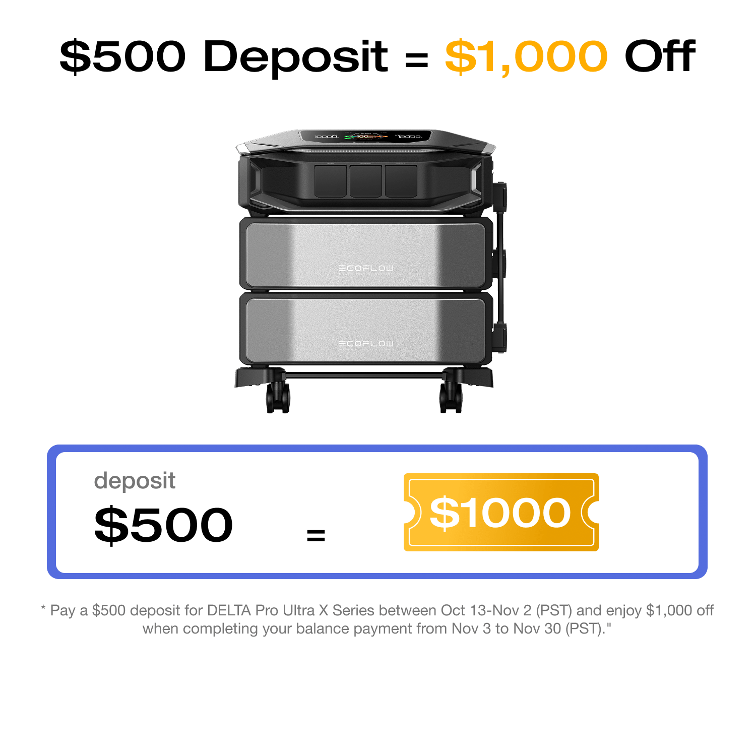 Load image into Gallery viewer, EcoFlow DPUX-BUNDLE Deposit For DELTA Pro Ultra X Series EcoFlow DELTA Pro Ultra X Whole-Home Backup Power