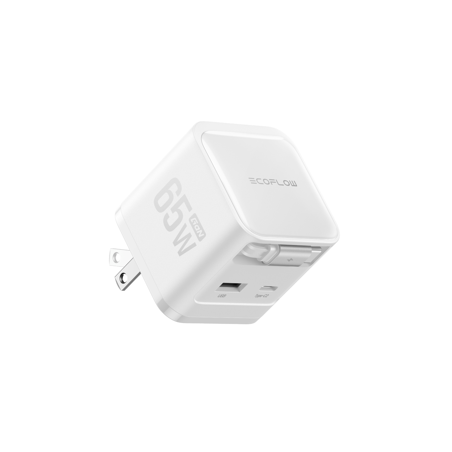 Load image into Gallery viewer, EcoFlow Rapid Charger 65W EcoFlow RAPID Charger (65W, Retractable Cable, GaN)