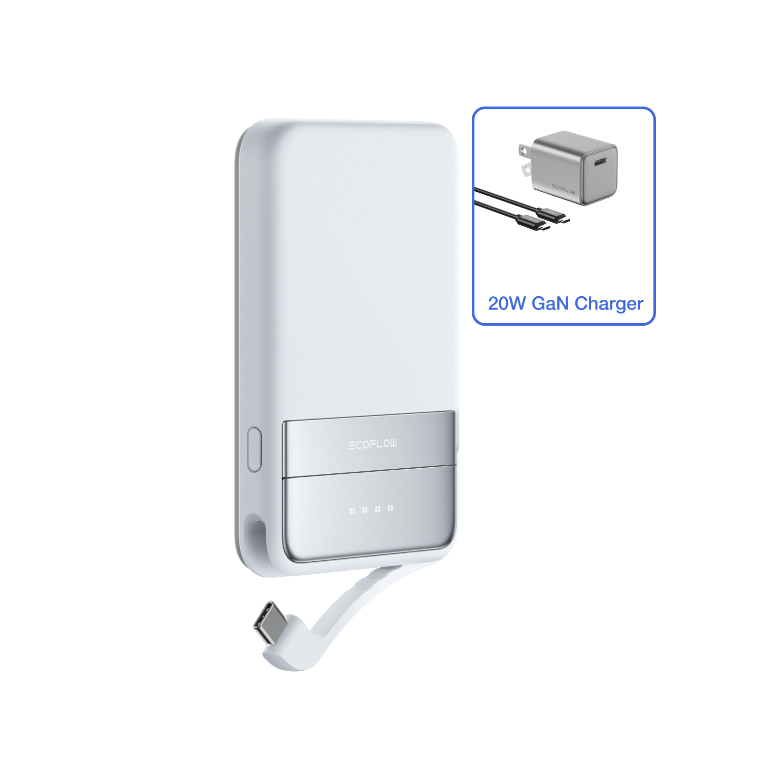 Load image into Gallery viewer, EcoFlow Rapid 5000 mAh / Blue / 20W Charger EcoFlow RAPID Magnetic Power Bank (5000mAh)