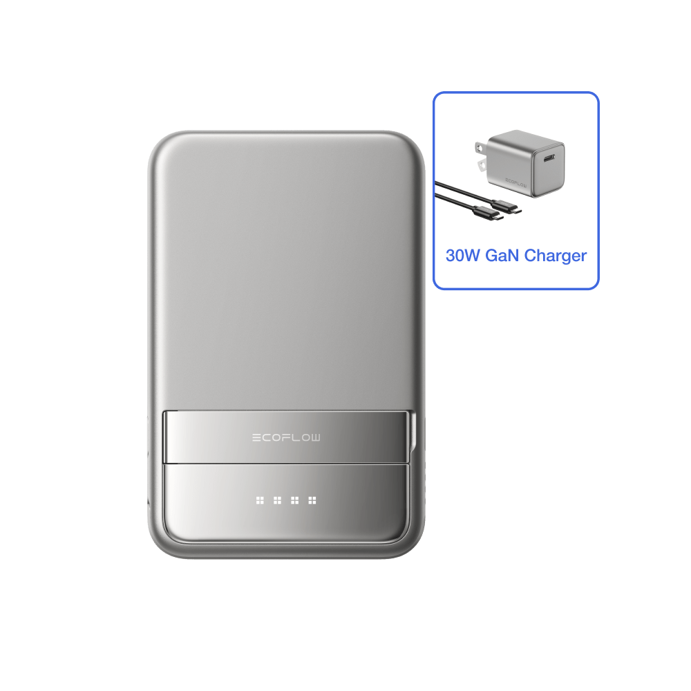 Load image into Gallery viewer, EcoFlow Rapid 5000 mAh / Silver / 30W Charger EcoFlow RAPID Magnetic Power Bank (5000mAh)