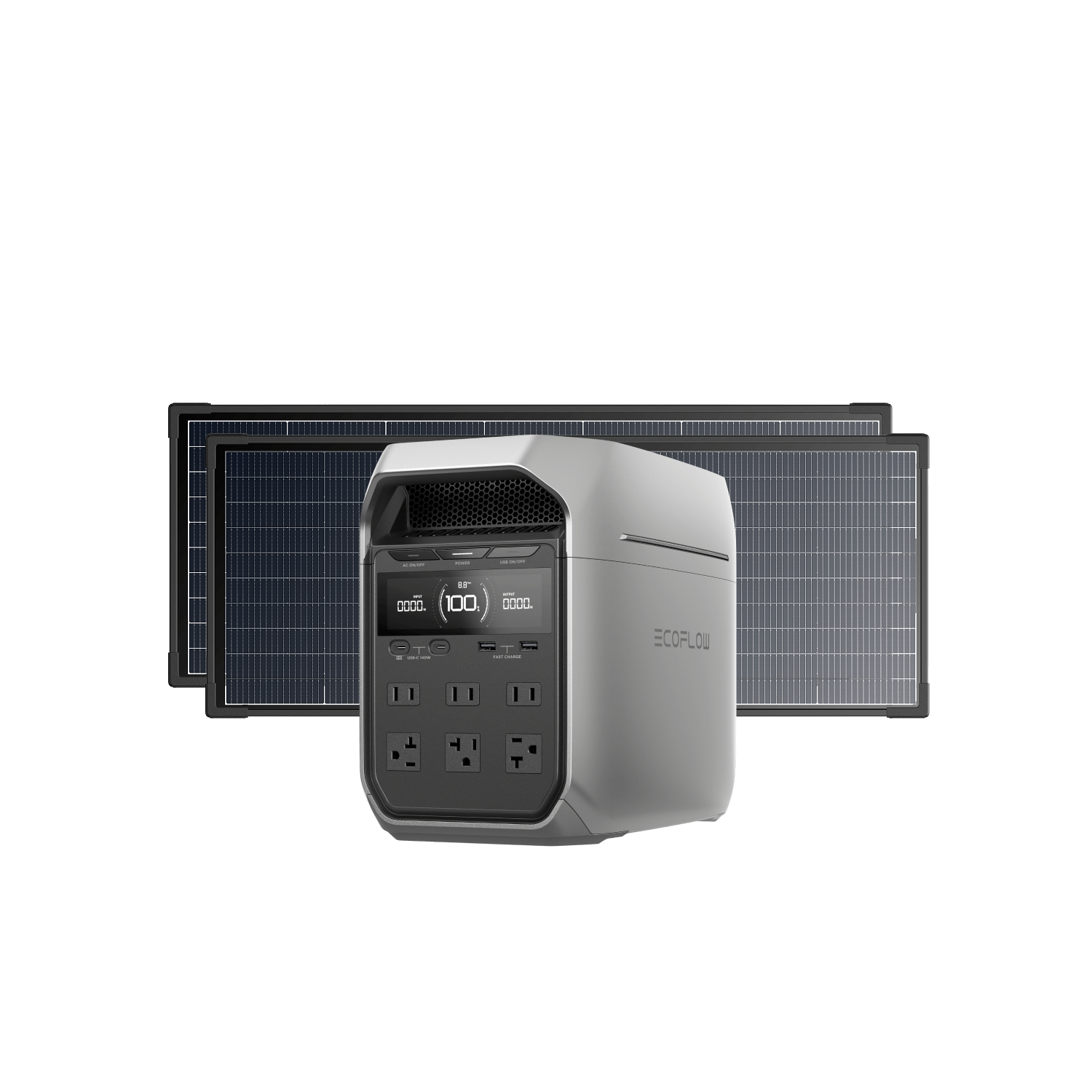 Load image into Gallery viewer, EcoFlow US Solar Panels DELTA 3 Plus + 2 × 130W RVMax Rigid Solar Panel EcoFlow 130W RVMax Rigid Solar Panel