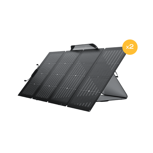 EcoFlow US Solar Panels 220W Portable Solar Panel x 2 EcoFlow 220W Bifacial Portable Solar Panel Bundle