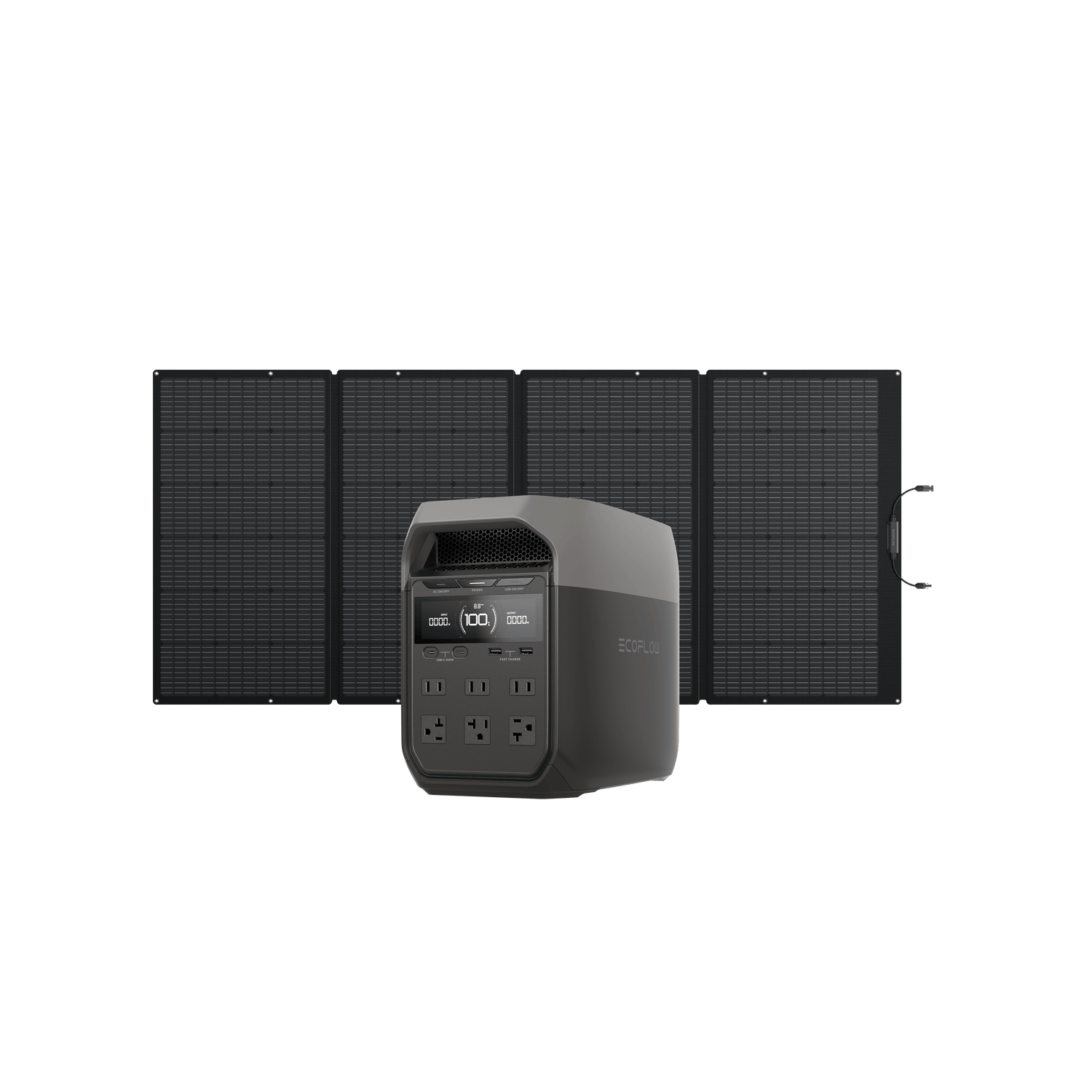 Load image into Gallery viewer, EcoFlow US Solar Panels DELTA 3 + 400W Portable Solar Pannel EcoFlow 400W Portable Solar Panel