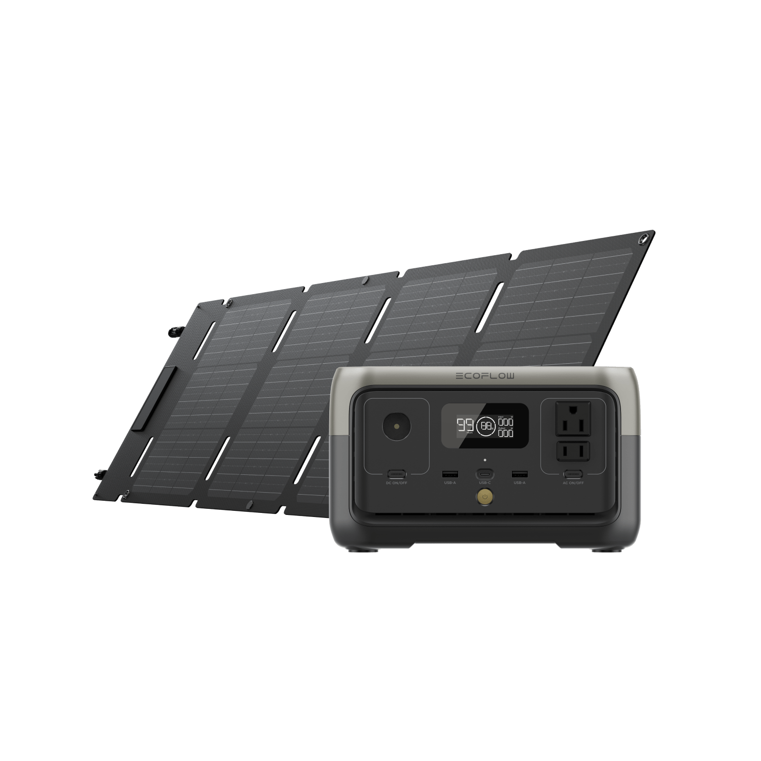 Load image into Gallery viewer, EcoFlow US Solar Panels RIVER 2 + 45W EcoFlow 45W Portable Solar Panel