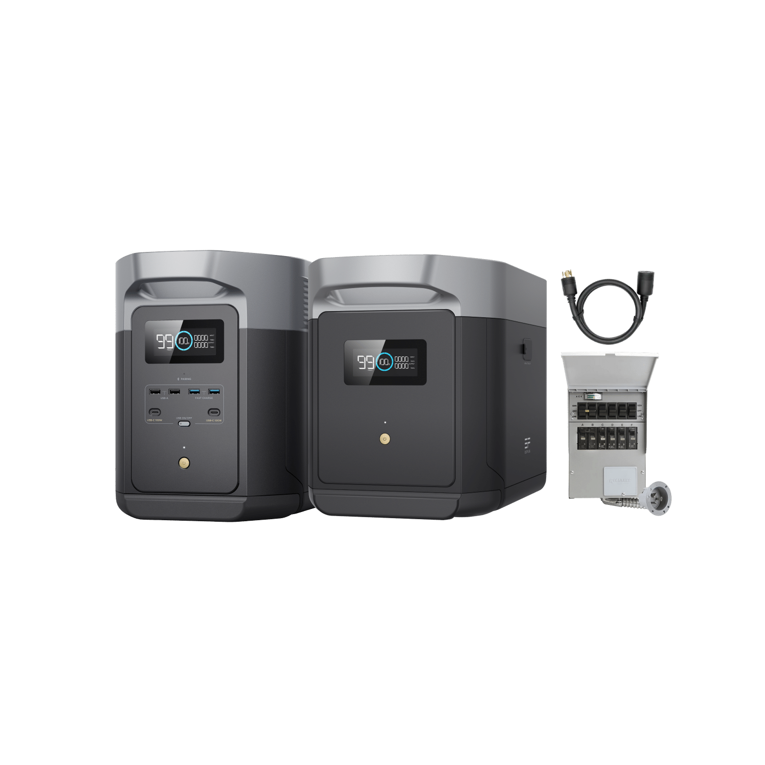 Load image into Gallery viewer, EcoFlow US DELTA 2 Max + Extra Battery + Transfer Switch EcoFlow DELTA 2 Max + Extra Battery + Transfer Switch