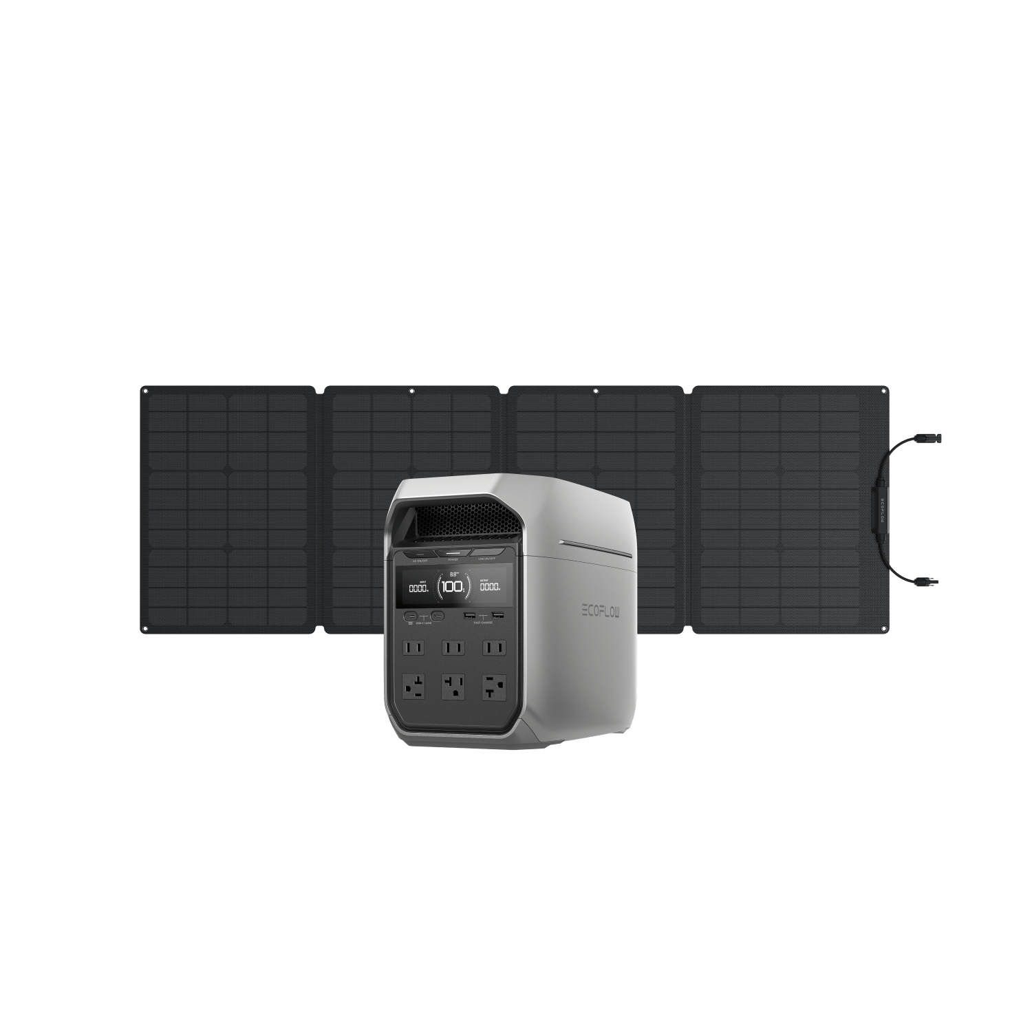 Load image into Gallery viewer, EcoFlow US Bundle DELTA 3 Plus + 110W Solar Panel EcoFlow DELTA 3 Series Solar Generator (PV110W)