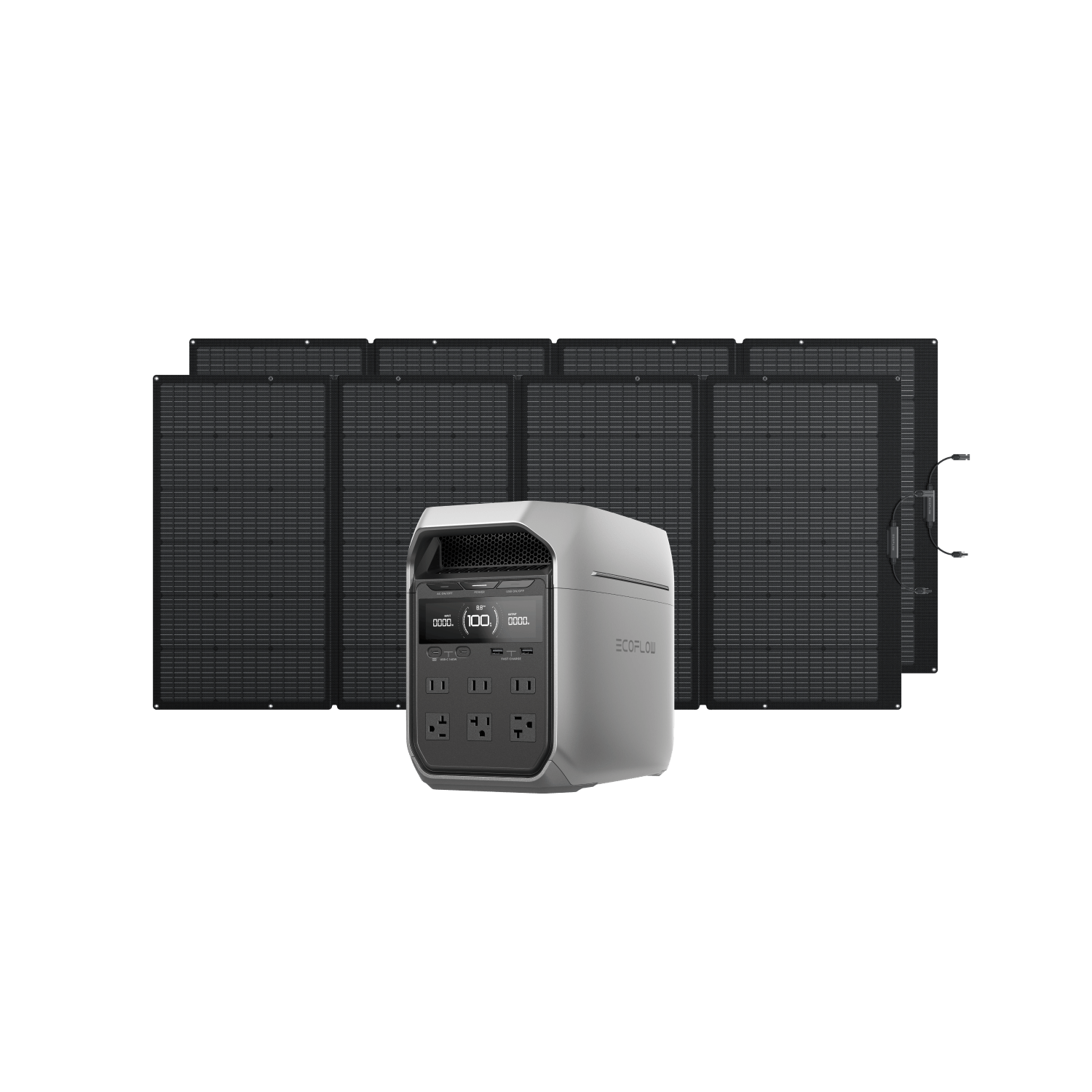 Load image into Gallery viewer, EcoFlow US Bundle DELTA 3 Plus + 400W Solar Panel x 2 EcoFlow DELTA 3 Series Solar Generator (PV400W)