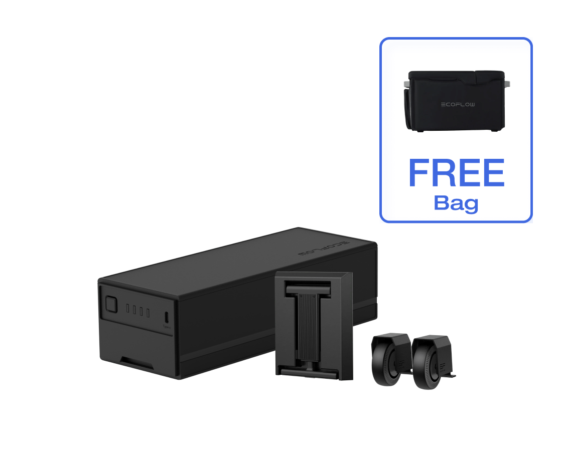 Load image into Gallery viewer, EcoFlow US GLACIER Plug-in Battery + Wheels and Lever + FREE Bag EcoFlow GLACIER Plug-in Battery
