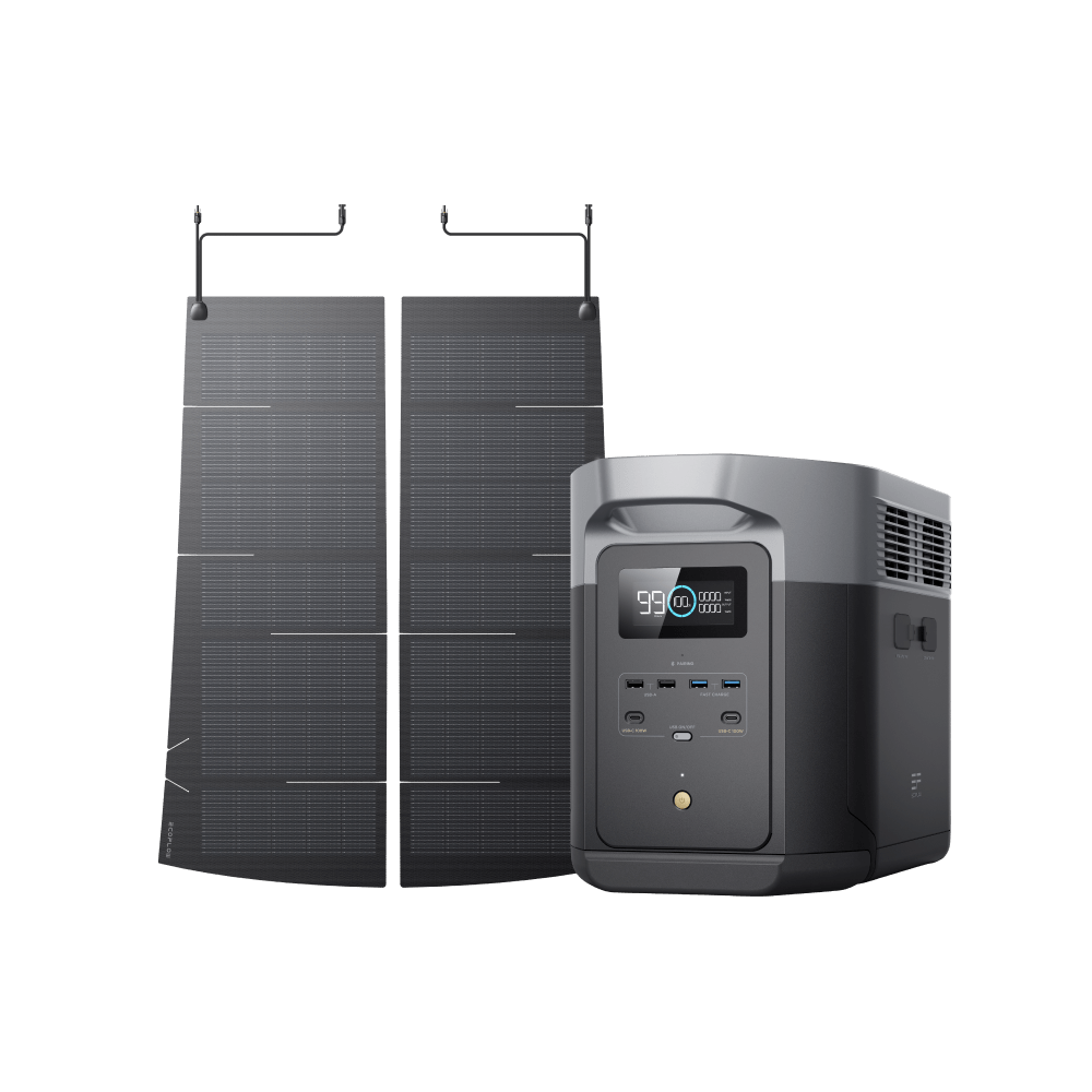 Load image into Gallery viewer, EcoFlow US Solar Panels DELTA 2 Max + Tesla Model 3 256W EV Solar Panel EcoFlow HeatGuard Solar Film
