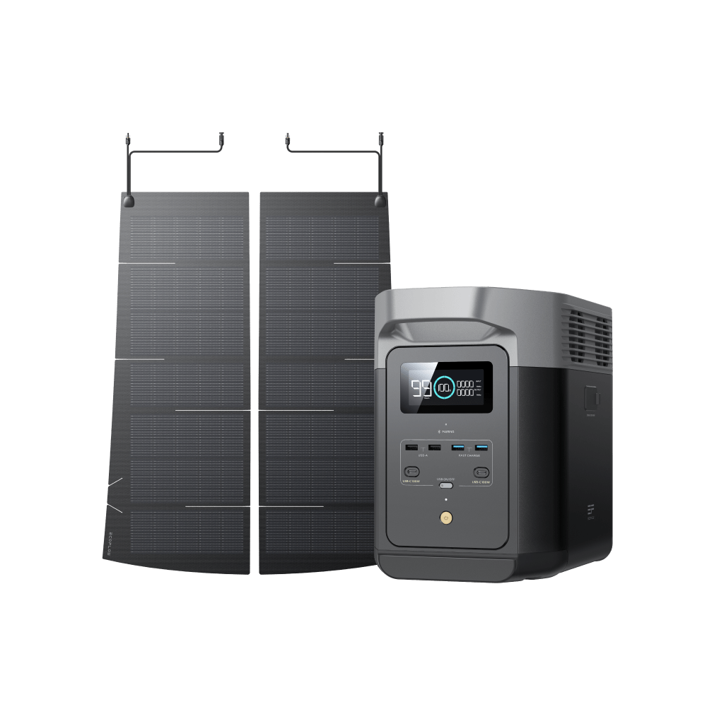 Load image into Gallery viewer, EcoFlow US Solar Panels DELTA 2 + Tesla Model 3 256W EV Solar Panel EcoFlow HeatGuard Solar Film
