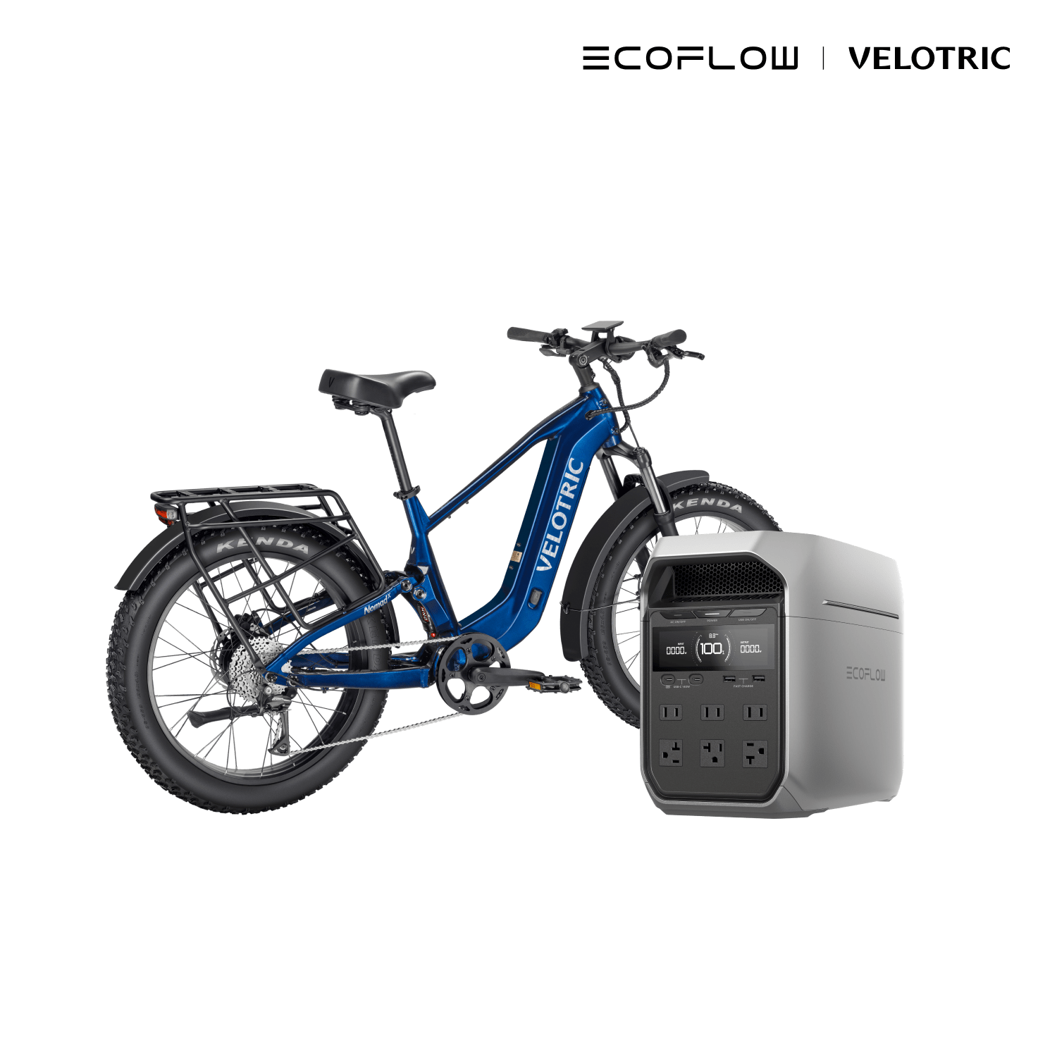 Load image into Gallery viewer, EcoFlow US Standalone EcoFlow DELTA 3 Plus + Velotric Nomad 2x / High-Step Royal Blue EcoFlow × Velotric