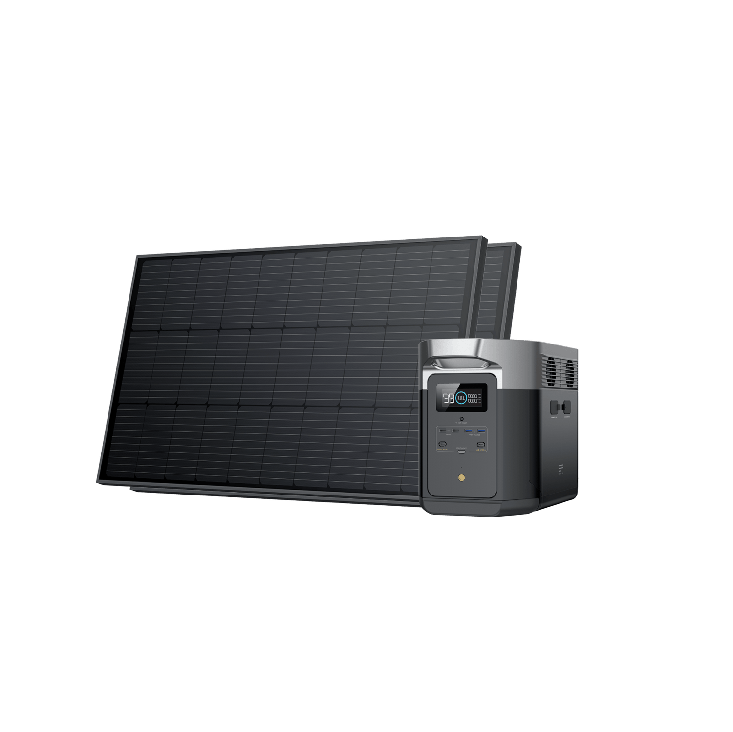 Load image into Gallery viewer, EcoFlow US Bundle DELTA Max (2000) / 2*100W Rigid Solar Panel EcoFlow DELTA Max Portable Power Station + 100W Rigid Solar Panel