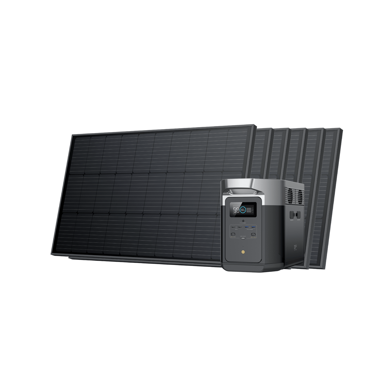 Load image into Gallery viewer, EcoFlow US Bundle DELTA Max (2000) / 6*100W Rigid Solar Panel EcoFlow DELTA Max Portable Power Station + 100W Rigid Solar Panel