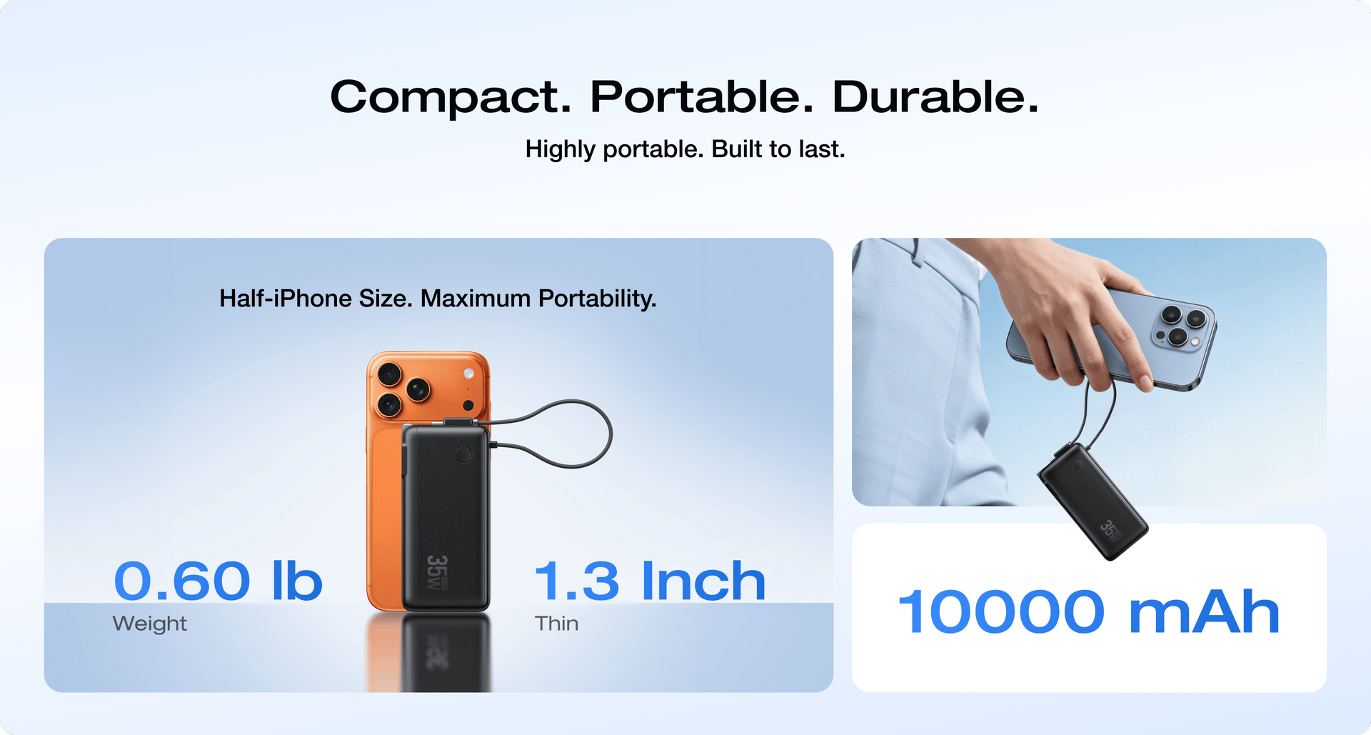 Cáp sạc USB-C đi kèm kiêm dây đeo chịu lực bền bỉ trên sạc dự phòng EcoFlow RAPID