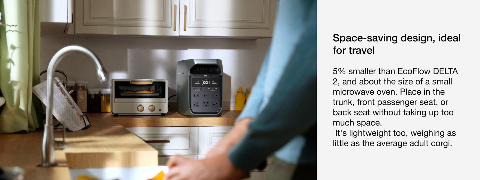 Compact and portable design fits effortlessly in any space