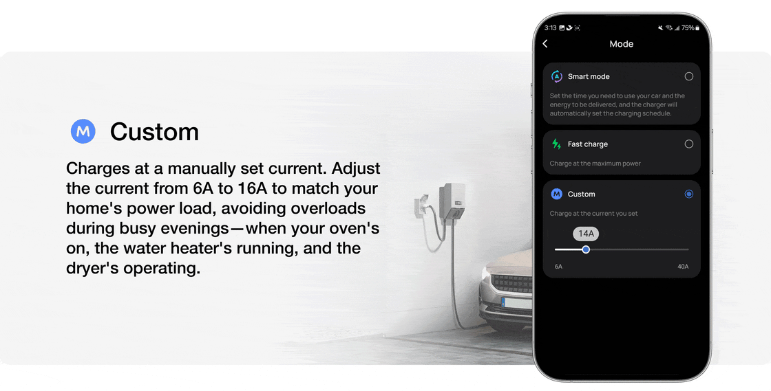 Intelligent Charging Modes for EV Chargers Standalone Use