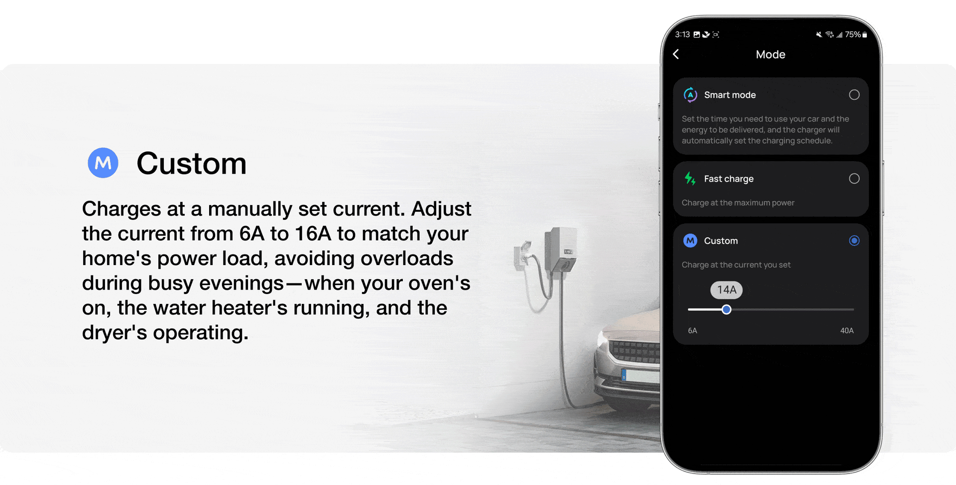 Intelligent Charging Modes for EV Chargers Standalone Use