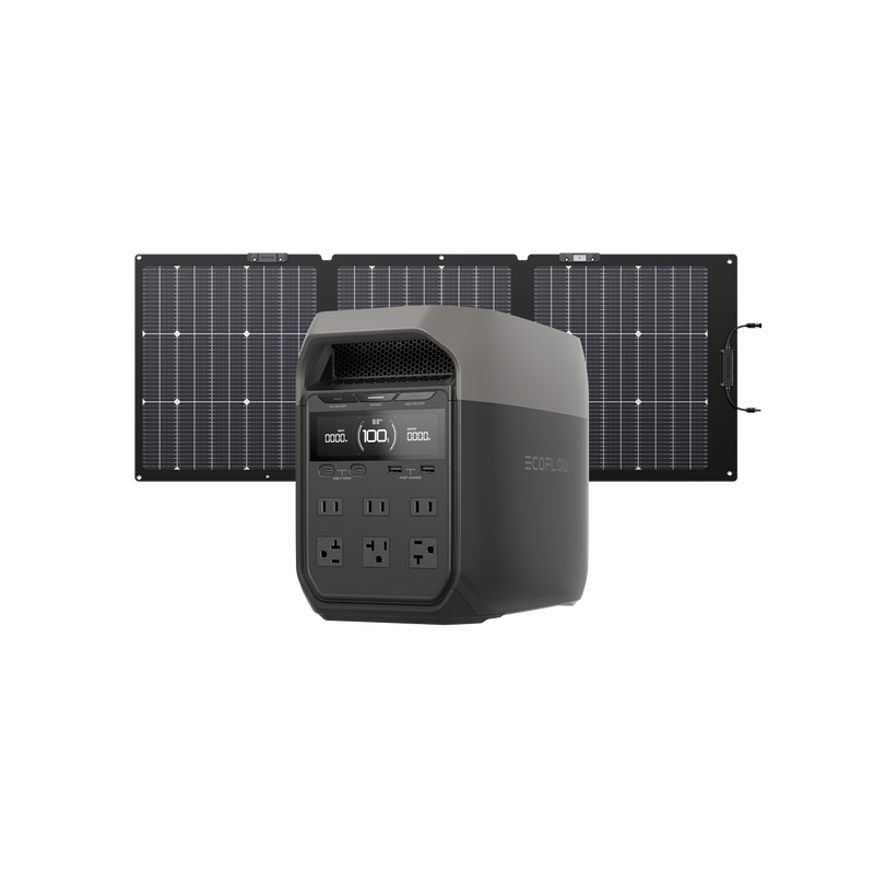 Load image into Gallery viewer, EcoFlow DELTA 3 Portable Power Station + 400W Solar Panel - Members&#39; Only
