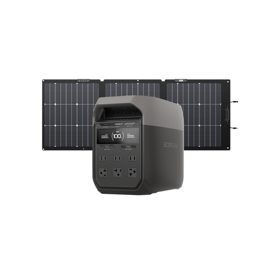 EcoFlow DELTA 3 Portable Power Station + 400W Solar Panel - Members' Only