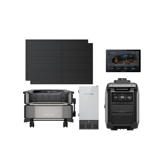 EcoFlow DELTA Pro Ultra + 2 × 400W Rigid Solar Panels + Smart Home Panel 2 + Smart Generator 3000 + PowerInsight Monitor