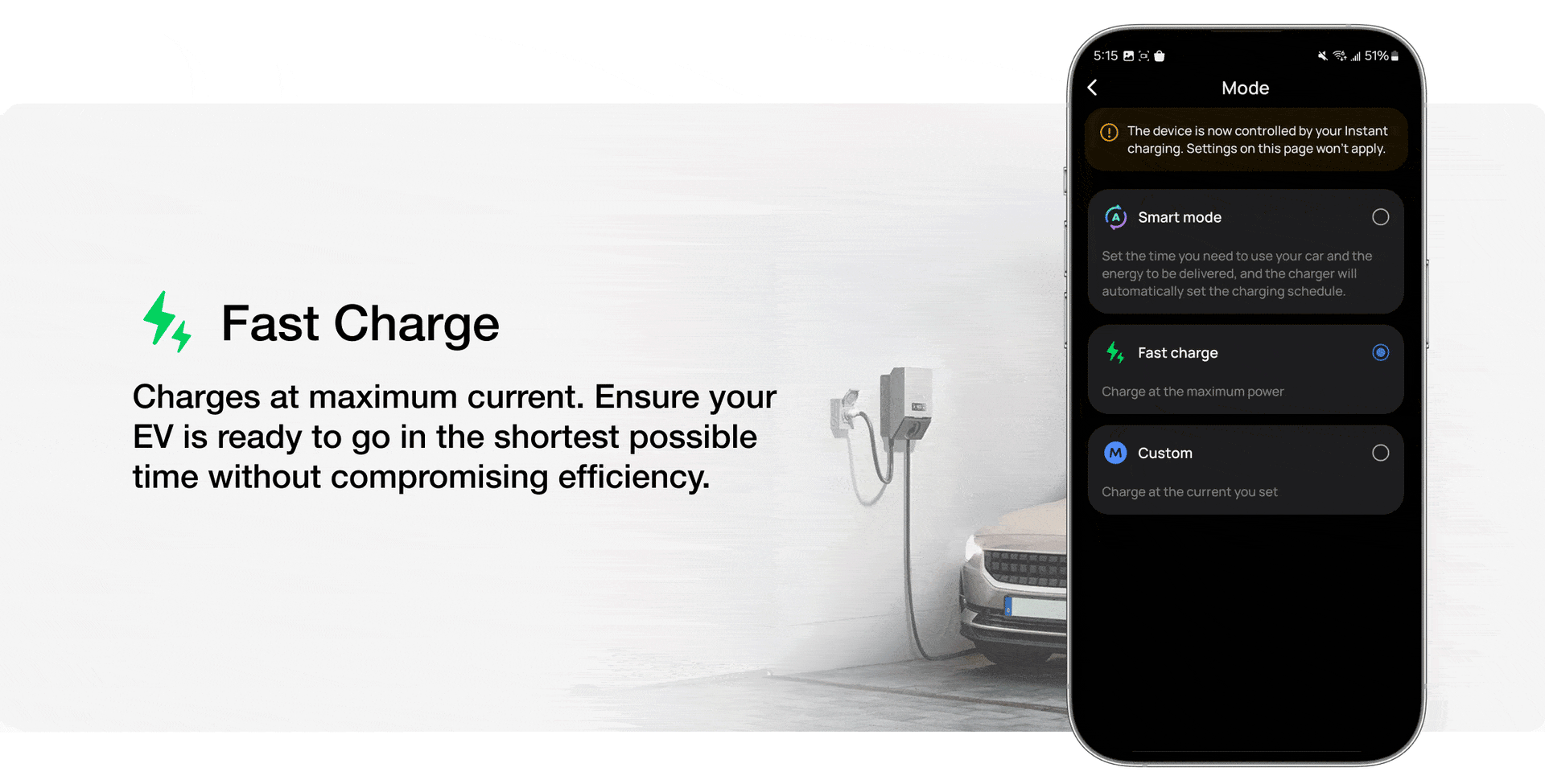 Intelligent Charging Modes for EV Chargers Standalone Use