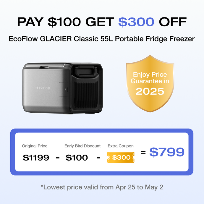 $300 EcoFlow GLACIER Classic 55L Extra Coupon