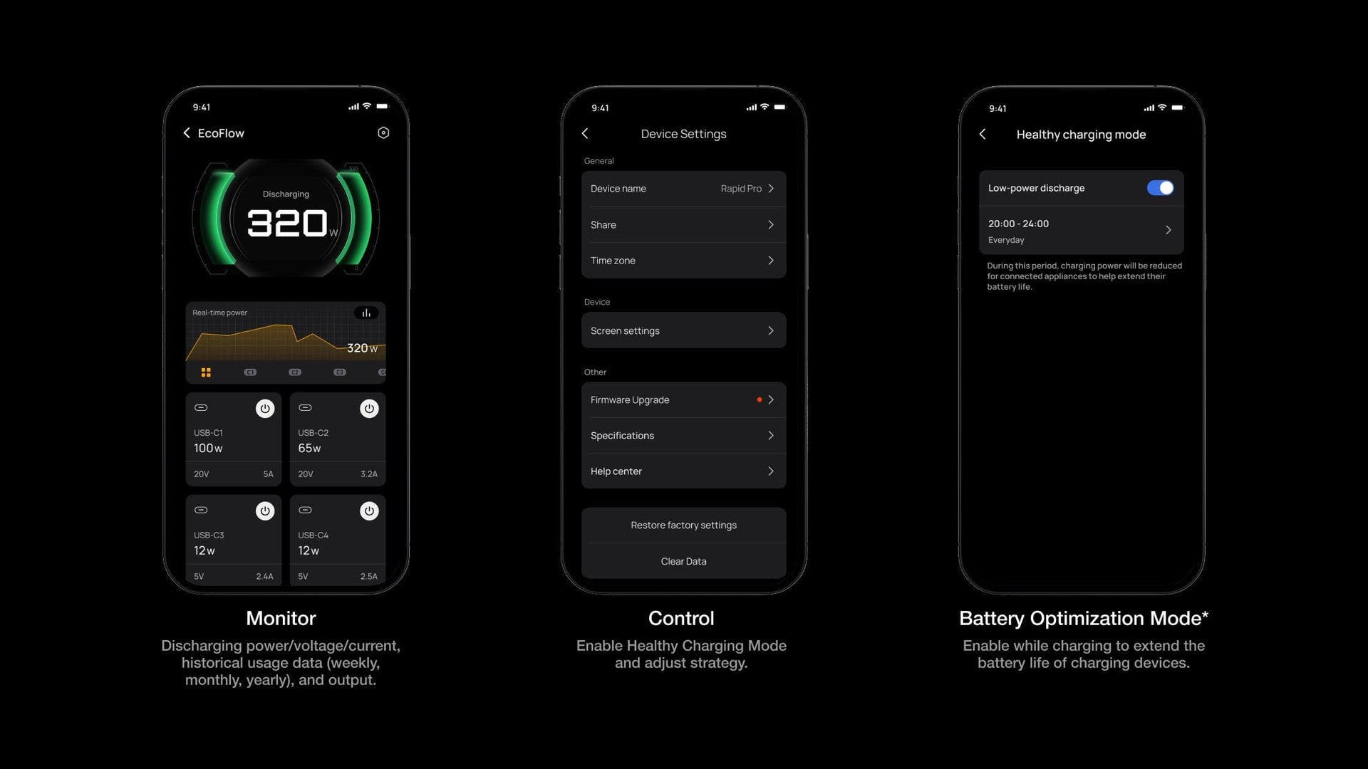 In-app Power Management & Customisation