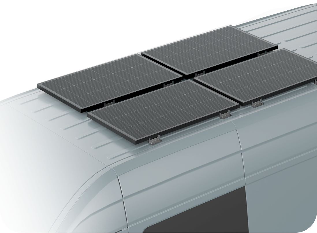 EcoFlow’s rigid solar panel installed on an RV.