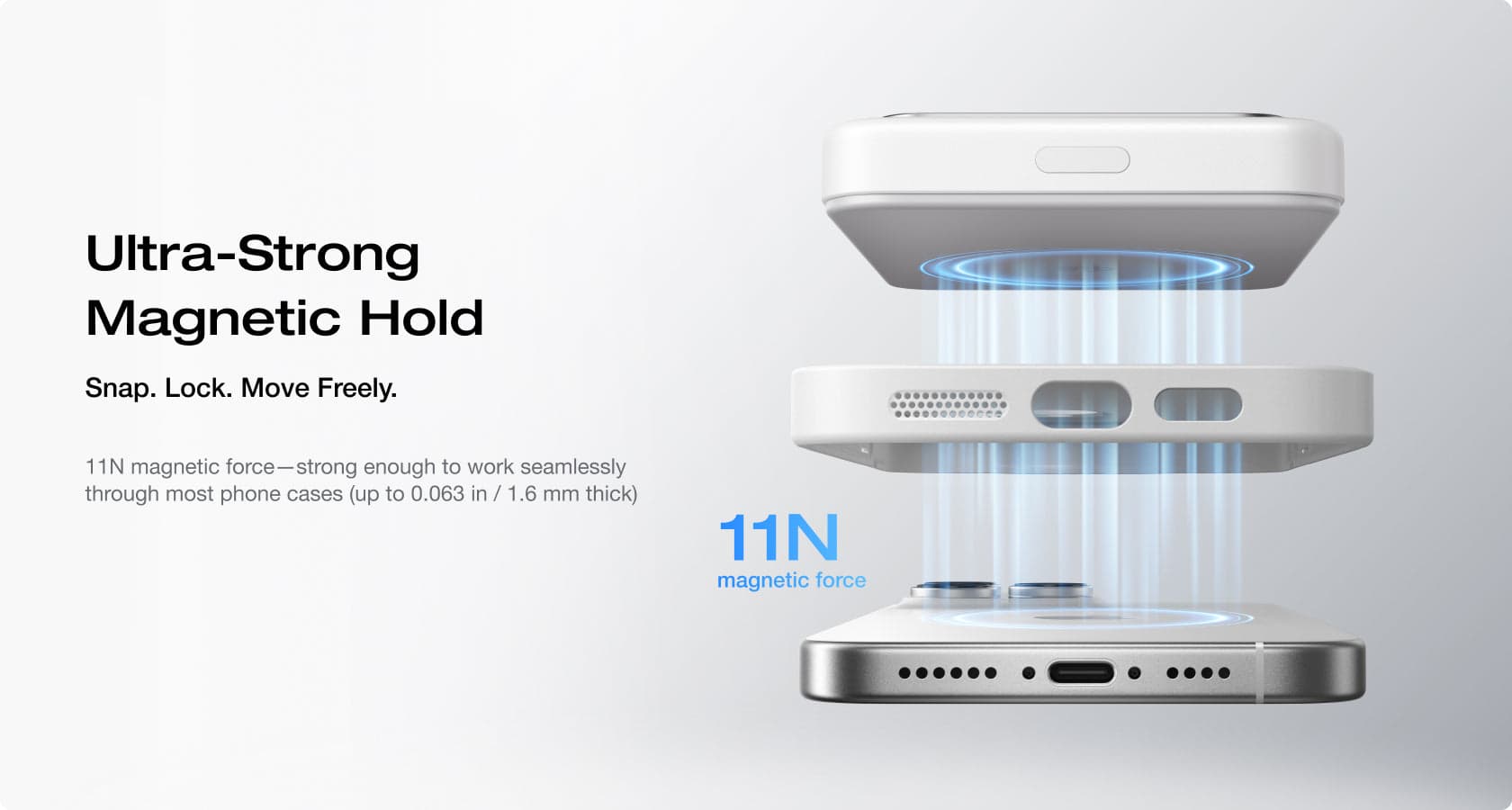 Lực hút nam châm N54 siêu cường 11N giữ chắc điện thoại khi di chuyển