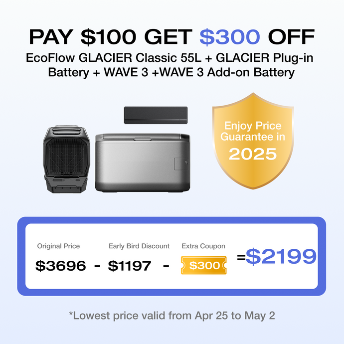 $300 EcoFlow GLACIER Classic 55L Extra Coupon