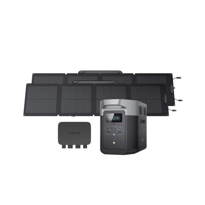 EcoFlow DELTA 2 + 2 x 100W Solar Panel + 800W Alternator Charger - Web Exclusive DELTA 2 + 2 x 100W Solar Panel + 800W Alternator Charger - Web Exclusive