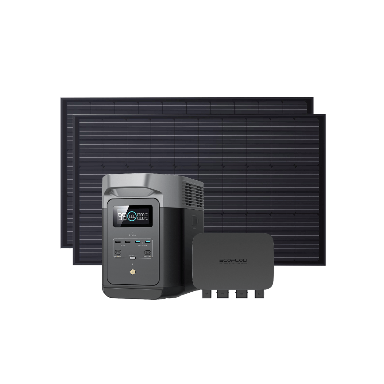 EcoFlow Alternator Charger EcoFlow DELTA 2 + 2x 100W RIGID+ 800W Alternator Charger EcoFlow DELTA 2 + 2 x 100W RIGID + 800W Alternator Charger