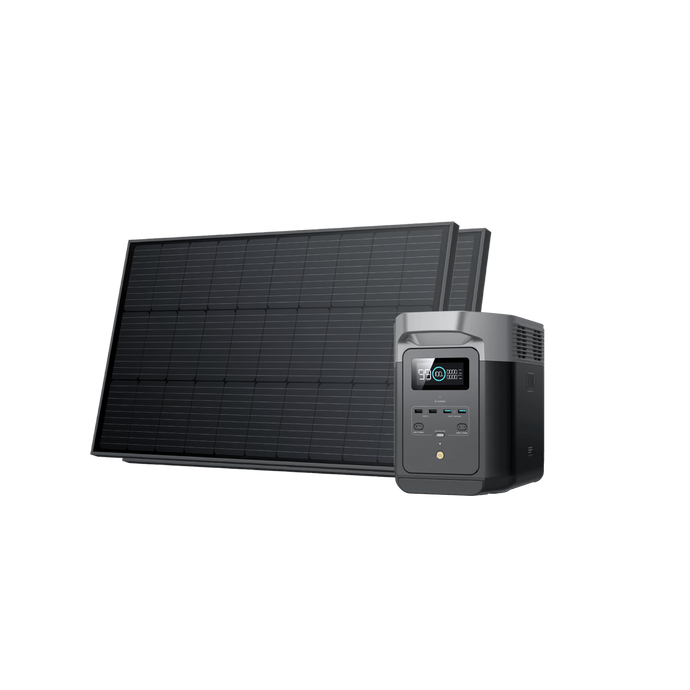EcoFlow DELTA 2 + 2*100W Rigid Solar Panel EcoFlow DELTA 2 Solar Generator (Rigid PV100W)