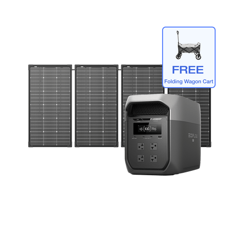 EcoFlow D3M Series DELTA 3 Max (2048Wh) / DELTA 3 Max (2048Wh) + 500W Solar Panel + Free Trolley EcoFlow DELTA 3 Max Series Portable Power Station (2048Wh)