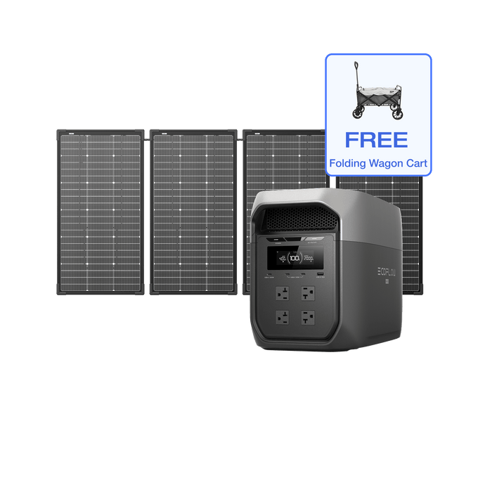 EcoFlow D3M Series DELTA 3 Max (2048Wh) / DELTA 3 Max (2048Wh) + 500W Solar Panel + Free Trolley EcoFlow DELTA 3 Max Series Portable Power Station (2048Wh)