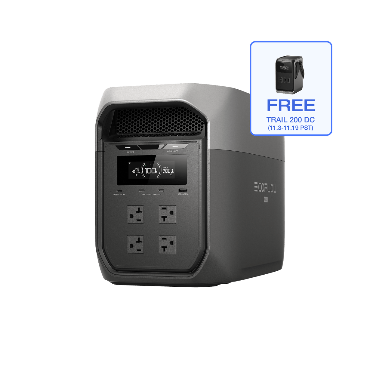 EcoFlow D3M Series DELTA 3 Max (2048Wh) / DELTA 3 Max Portable Power Station - 2048Wh EcoFlow DELTA 3 Max Series Portable Power Station (2048Wh)