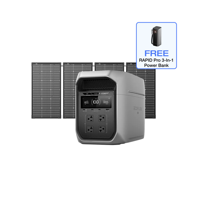 EcoFlow D3M Series DELTA 3 Max Plus (2048Wh) / DELTA 3 Max Plus (2048Wh)+ 500W Solar Kit EcoFlow DELTA 3 Max Series Portable Power Station (2048Wh)