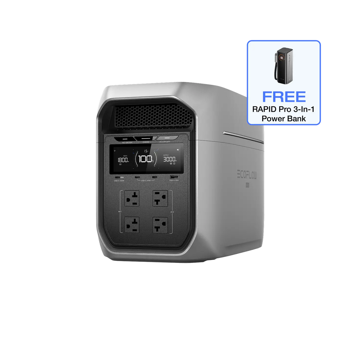 EcoFlow D3M Series DELTA 3 Max Plus (2048Wh) / DELTA 3 Max Plus Portable Power Station (2048Wh) EcoFlow DELTA 3 Max Series Portable Power Station (2048Wh)