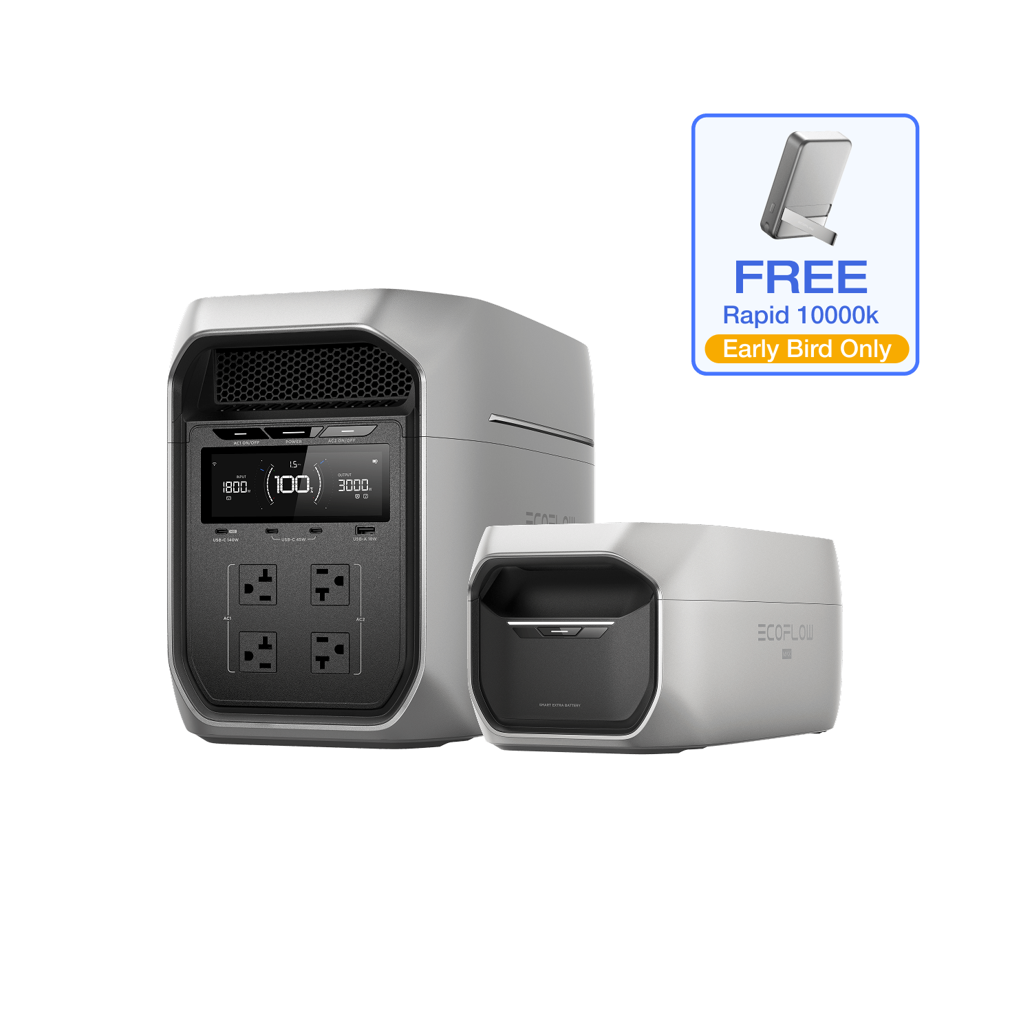 Load image into Gallery viewer, EcoFlow D3MP / DELTA 3 Max Plus + DELTA Pro 3 Smart Extra Battery EcoFlow DELTA 3 Max Series Portable Power Station
