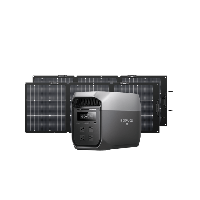 EcoFlow Solar Generator With 2 x 160W Solar Panel EcoFlow DELTA 3 Max Solar Generator