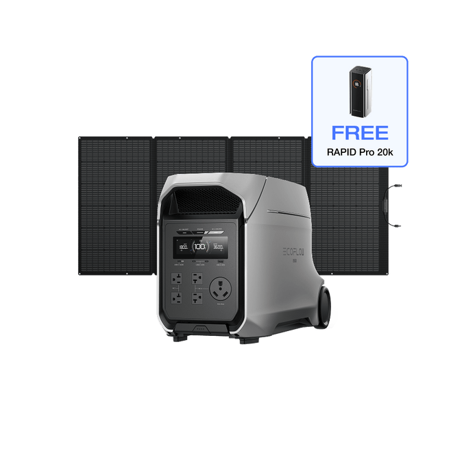 EcoFlow Solar Generator With 400W Solar Panel EcoFlow DELTA 3 Ultra Plus Solar Generator (3072Wh)