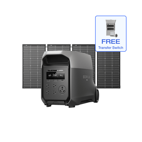 EcoFlow D3U Series DELTA 3 Ultra (3072Wh) / DELTA 3 Ultra (3072Wh) + 500W Solar Panel + FREE Transfer Switch EcoFlow DELTA 3 Ultra Series Portable Power Station (3072Wh)
