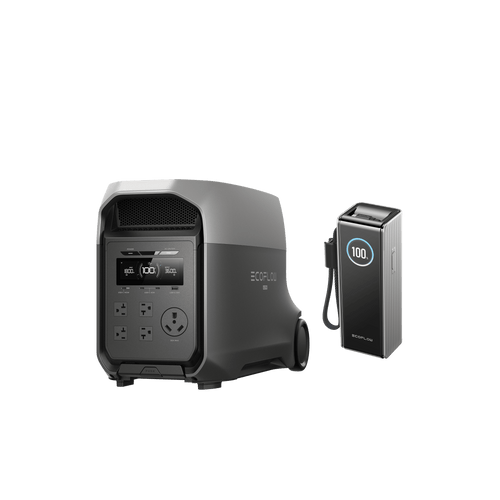 EcoFlow D3U Series DELTA 3 Ultra (3072Wh) / DELTA 3 Ultra (3072Wh) + RAPID Power Bank (25,000mAh, 170W, 100W Built-In and Retractable Cables) EcoFlow DELTA 3 Ultra Series Portable Power Station (3072Wh)
